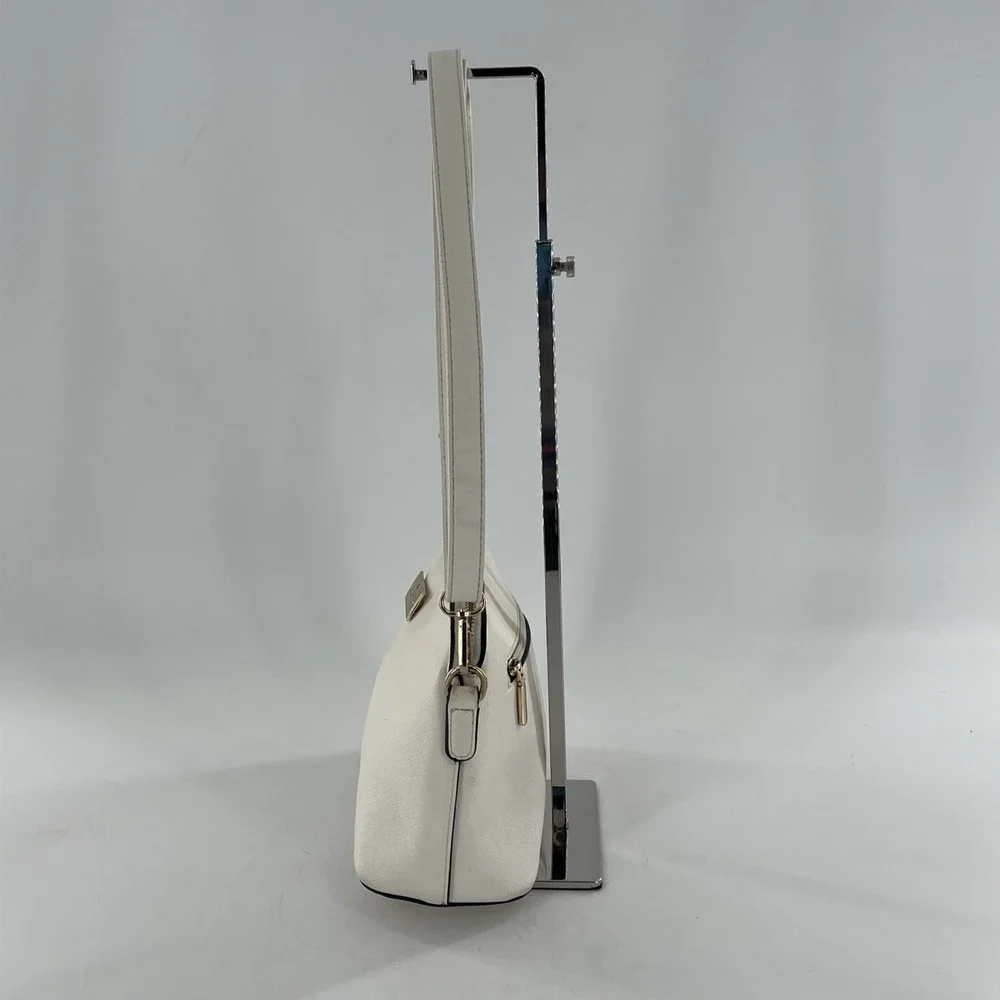Kate Spade Zip Dome Jeanne Crossbody Saffiano Leather Meringue Cream Ivory Strap